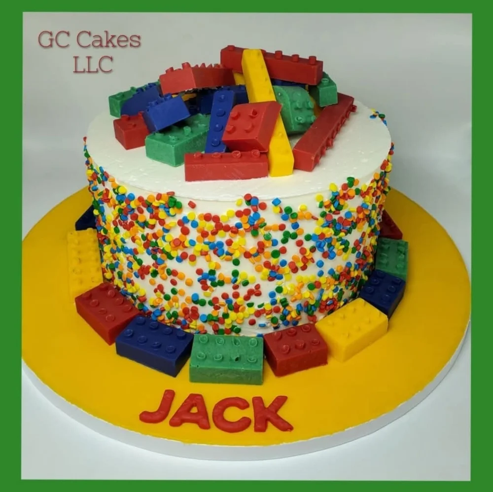 Vibrant Silicone Building Block Cake Toppers